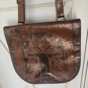 Vintage Loungefly Disney Star Wars Mandalorian Brown Crossbody Bag